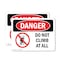 Signmission Do Not Climb At All, 10 in W x Rectangle, Plastic OS-2PACK-DS-P-710-L-2102 - alternate 1